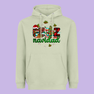Feliz Navidad Heavyweight Hoodie Designed By Jahusdesignshop