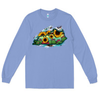 Colony Blue Kentucky map sunflower cactus serape Long Sleeve Tee - RanaPortraitStore