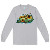 Moon Dust Kentucky map sunflower cactus serape Long Sleeve Tee - RanaPortraitStore