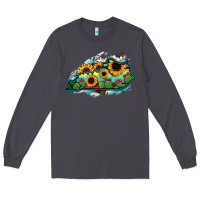 Smoke Kentucky map sunflower cactus serape Long Sleeve Tee - RanaPortraitStore