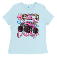 Baby Blue heart crusher olivia Ladies Tee - OliviaCreatesArt