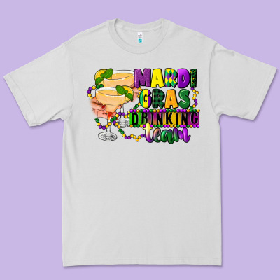 Mardi Gras Drinking Team Margaritas Premium Tee Designed By Cowgirlartshop