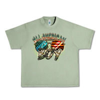 Oil Green All American boy 4th of july Urban Heavy Tee - FaDigitalArtStudio