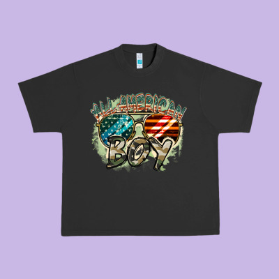 All American Boy 4th Of July Urban Heavy Tee Designed By Fadigitalartstudio