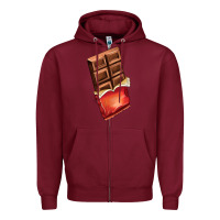 Burgundy chocolate Zipper Hoodie - AdoDesignShop