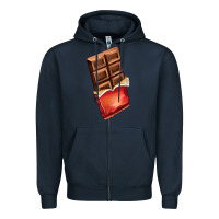 Navy chocolate Zipper Hoodie - AdoDesignShop