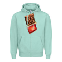 Seafoam chocolate Zipper Hoodie - AdoDesignShop