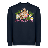 Navy easter bunny with carrots and daisy Heavyweight Sweatshirt - AdoDesignShop