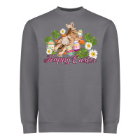 Storm easter bunny with carrots and daisy Heavyweight Sweatshirt - AdoDesignShop