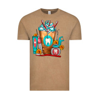 Vintage Coffee Dentist Cold Drink Frappe Vintage Tee - FaDigitalArtStudio