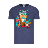 Vintage Denim Dentist Cold Drink Frappe Vintage Tee - FaDigitalArtStudio