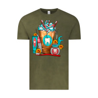 Vintage Olive Dentist Cold Drink Frappe Vintage Tee - FaDigitalArtStudio