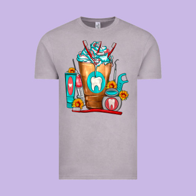 Dentist Cold Drink Frappe Vintage Tee Designed By Fadigitalartstudio