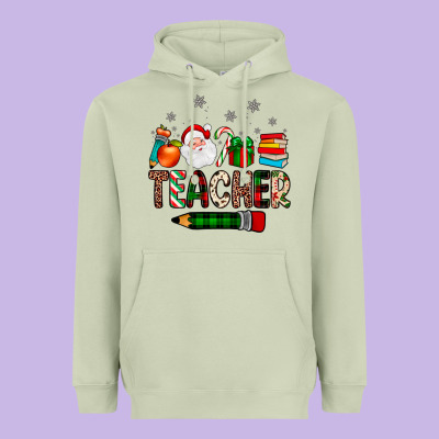 Teacher Christmas Heavyweight Hoodie Designed By Jahusdesignshop