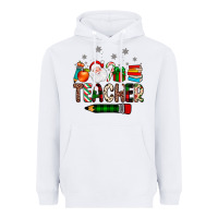 White teacher Christmas Heavyweight Hoodie - JahusDesignShop