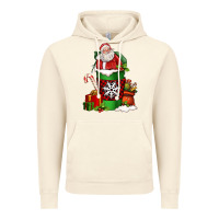 Vintage Artic Christmas Santa Claus Coffee Cup Vintage Hoodie - FaDigitalArtStudio