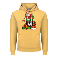 Vintage Mustard Christmas Santa Claus Coffee Cup Vintage Hoodie - FaDigitalArtStudio