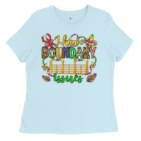 Baby Blue ı have boundary issues mardi gras olivia Ladies Tee - OliviaCreatesArt