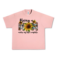 Salmon Being a mom makes my life complete Mother's Day Urban Heavy Tee - FaDigitalArtStudio