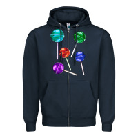 Navy lollipops Zipper Hoodie - AdoDesignShop