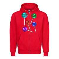 Red lollipops Zipper Hoodie - AdoDesignShop