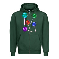 Sports Green lollipops Zipper Hoodie - AdoDesignShop