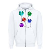 White lollipops Zipper Hoodie - AdoDesignShop