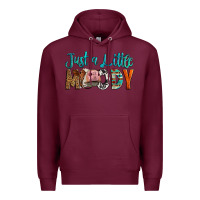 Burgundy Western Just A Little Moody Cow Premium Hoodie - LillyAllenDesigns