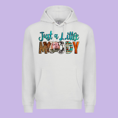 Western Just A Little Moody Cow Premium Hoodie Designed By Lillyallendesigns