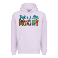 Lilac Western Just A Little Moody Cow Premium Hoodie - LillyAllenDesigns