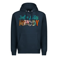 Navy Western Just A Little Moody Cow Premium Hoodie - LillyAllenDesigns