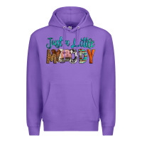 Purple Western Just A Little Moody Cow Premium Hoodie - LillyAllenDesigns