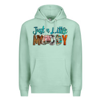 Seafoam Western Just A Little Moody Cow Premium Hoodie - LillyAllenDesigns