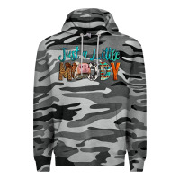Slate Camo Western Just A Little Moody Cow Premium Hoodie - LillyAllenDesigns