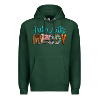 Sports Green Western Just A Little Moody Cow Premium Hoodie - LillyAllenDesigns