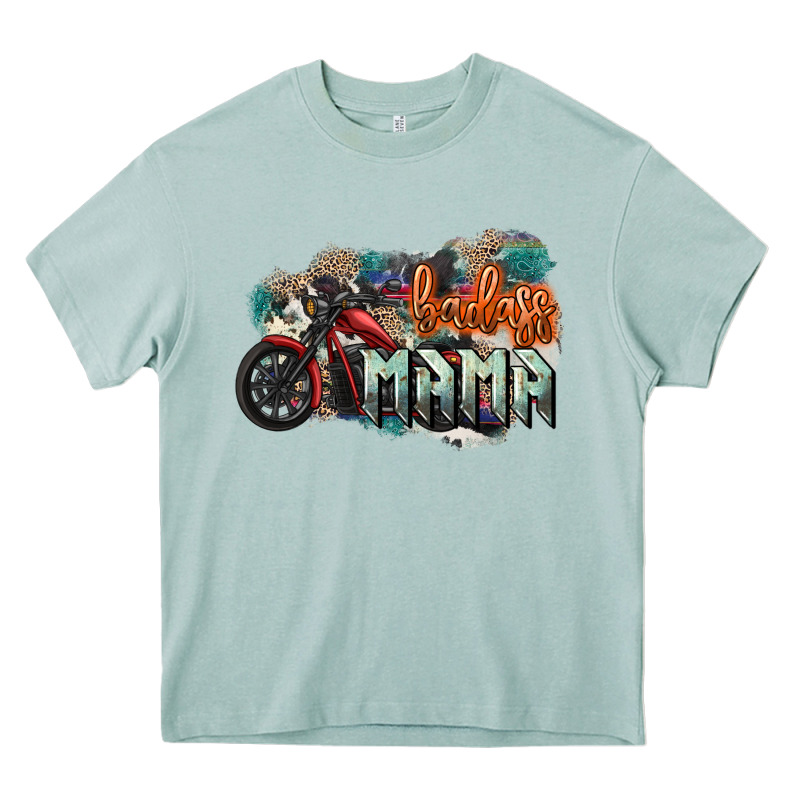 Badass Mama Motorcycle Heavy Core Tee by HowdyJamesFarm | Teevron