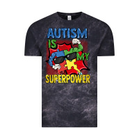Cloud Black Autism is my superpower Autism Awareness Day Vintage Tee - FaDigitalArtStudio