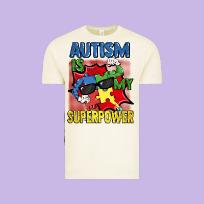 Autism Is My Superpower Autism Awareness Day Vintage Tee Designed By Fadigitalartstudio