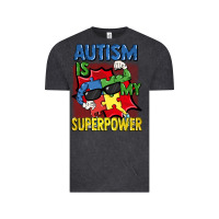 Vintage Black Autism is my superpower Autism Awareness Day Vintage Tee - FaDigitalArtStudio