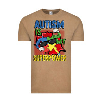 Vintage Coffee Autism is my superpower Autism Awareness Day Vintage Tee - FaDigitalArtStudio