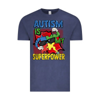 Vintage Denim Autism is my superpower Autism Awareness Day Vintage Tee - FaDigitalArtStudio