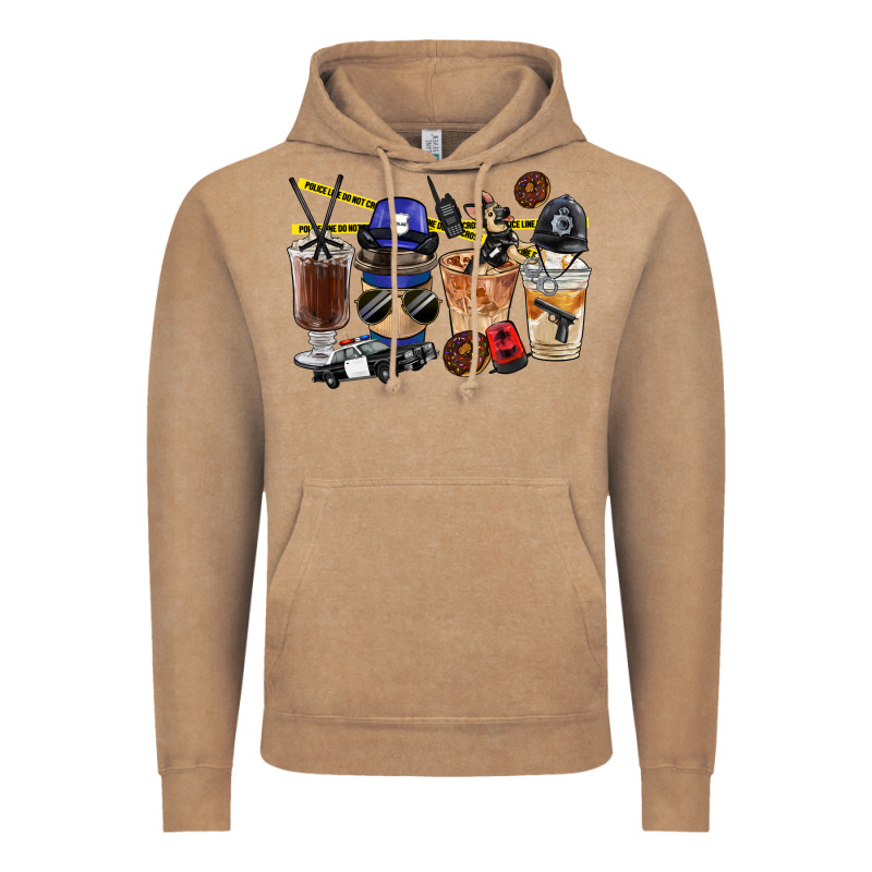 Police Coffee Cups Vintage Hoodie by FaDigitalArtStudio | Teevron