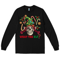 Black what the elf skull Long Sleeve Tee - FaDigitalArtStudio