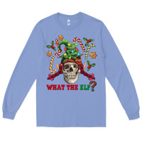 Colony Blue what the elf skull Long Sleeve Tee - FaDigitalArtStudio