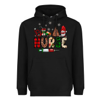 Black nurse Christmas Heavyweight Hoodie - JahusDesignShop