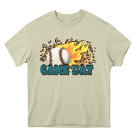 Mossy game day baseball leopard flames fireball Heavy Core Tee - HowdyJamesFarm