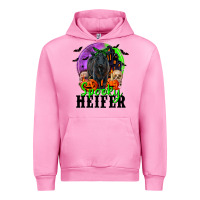 Fuchsia Pink spooky heifer black angus Urban Hoodie - RanaPortraitStore