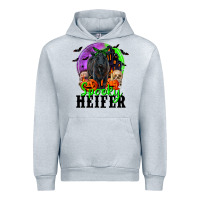 Heather Grey spooky heifer black angus Urban Hoodie - RanaPortraitStore