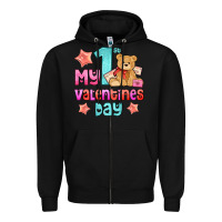 Black my first valentines day Zipper Hoodie - AdoDesignShop