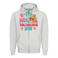 Dove Grey my first valentines day Zipper Hoodie - AdoDesignShop